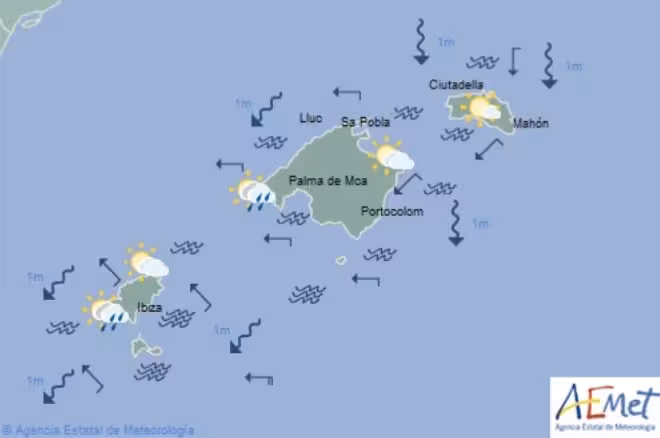 EL TIEMPO/ Cielo nublado en Baleares