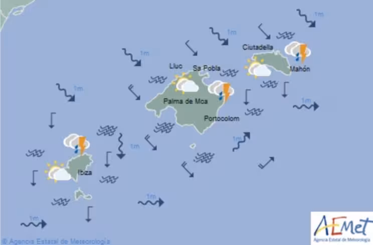 Tormentas en Baleares