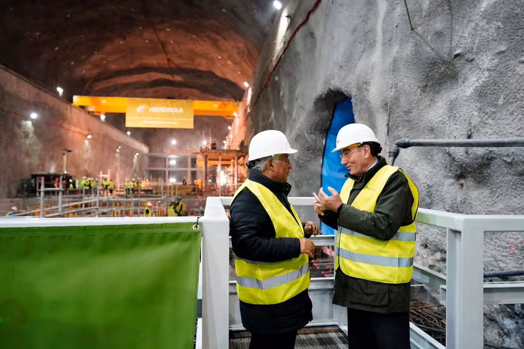 DAIVOES, PORTUGAL 28-I-20. VISITA DEL PRESIDENTE DE IBERDROLA Y EL PRIMER MINISTRO DE PORTUGAL PROYECTO ALTO TAMEGA. FOTO: JOSE RAMON LADRA..