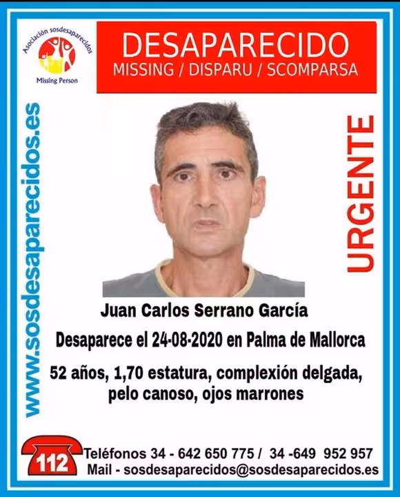 09/09/2020 Alerta de desaparición difundida por la Guardia Civil..