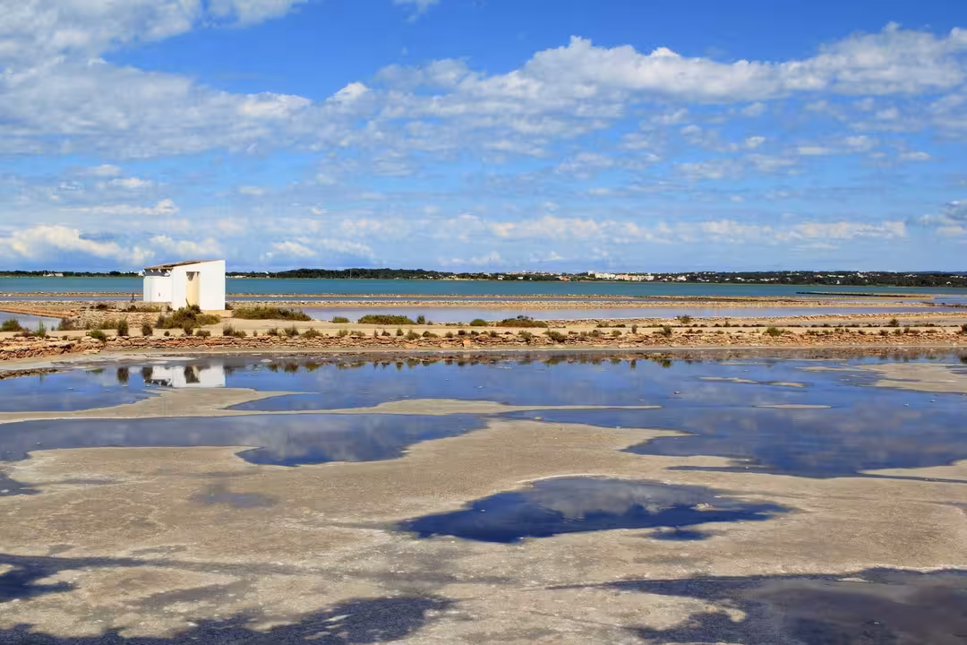 Ses Salines Formentera saltworks horizon balearic islands