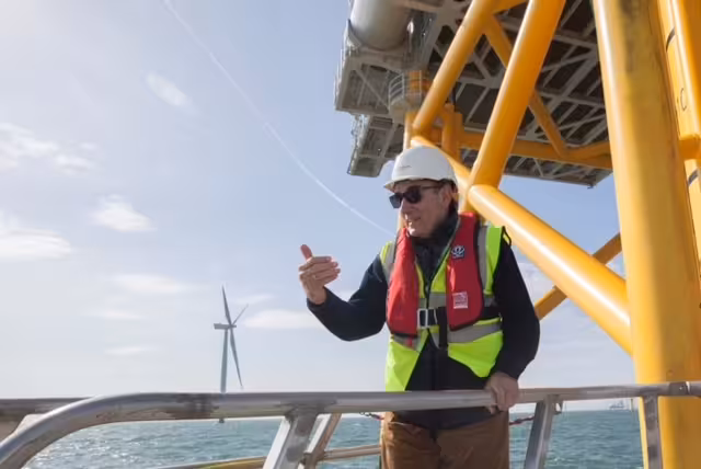 ScottishPower's West of Duddon Sands offshore wind farm project.
Picture by Chris James 9/4/14