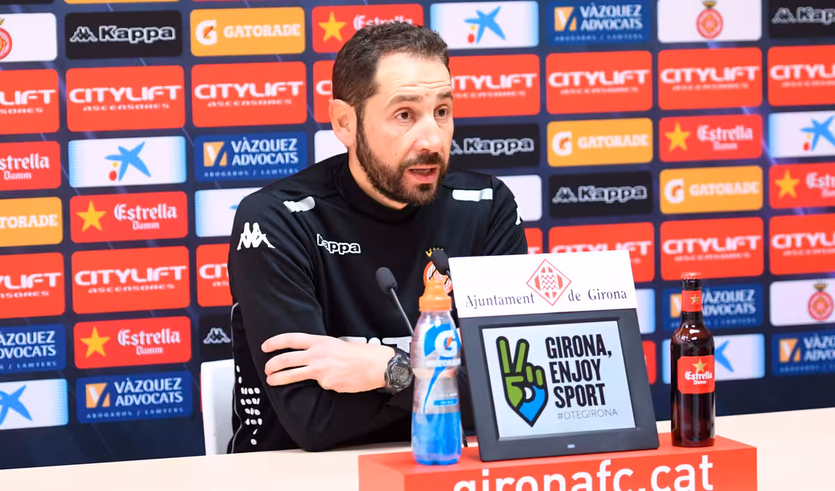 Pablo Machín en sala de prensa