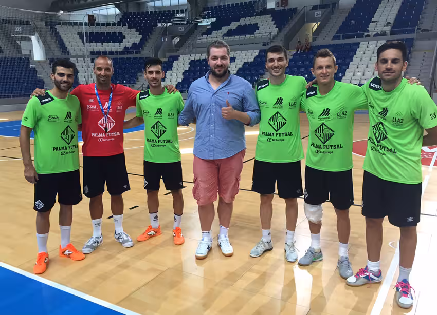 El Palma Futsal con el entrenador del Fortuna