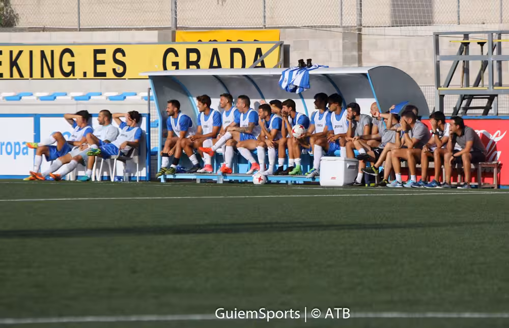 El banquillo del Atlético Baleares