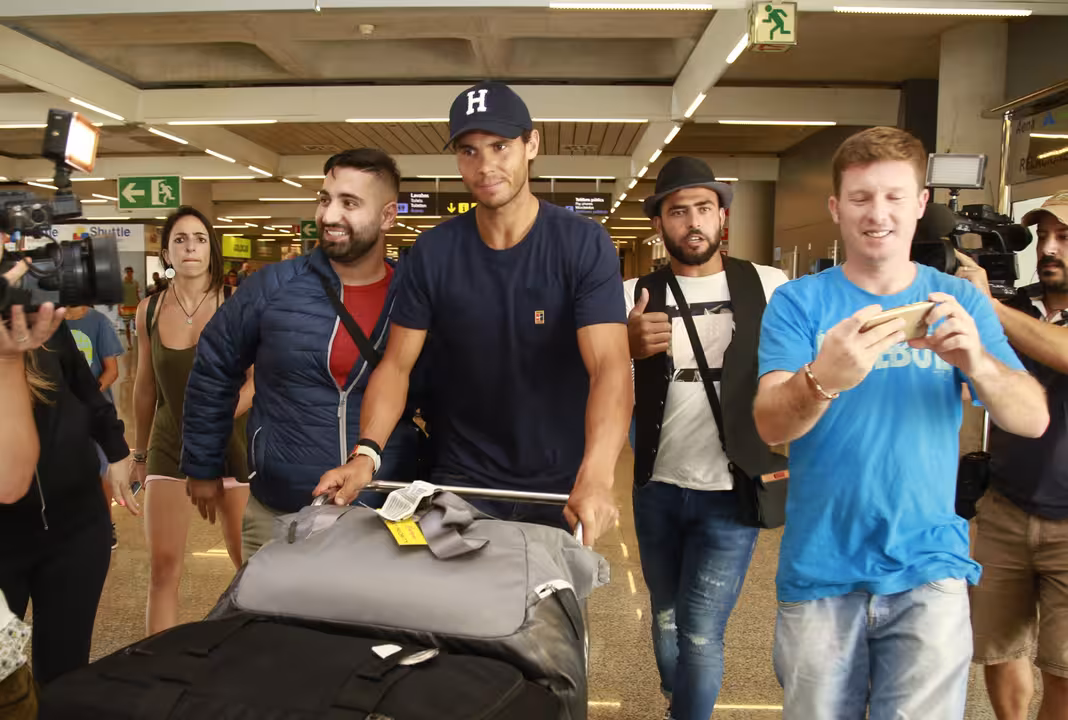 Llegada de Rafel Nadal a Palma