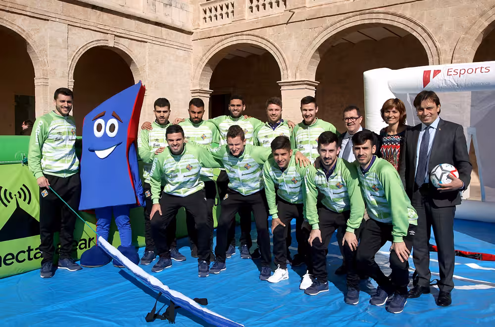 Palma Futsal con el futbolin