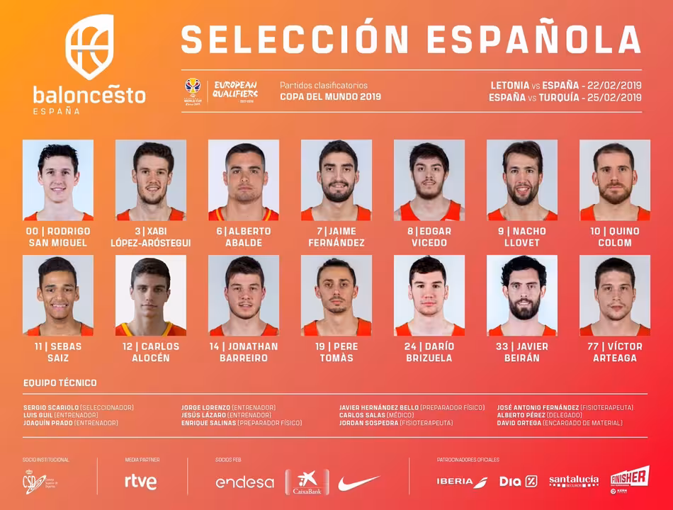 Pere Tomás en la lista de Scariolo