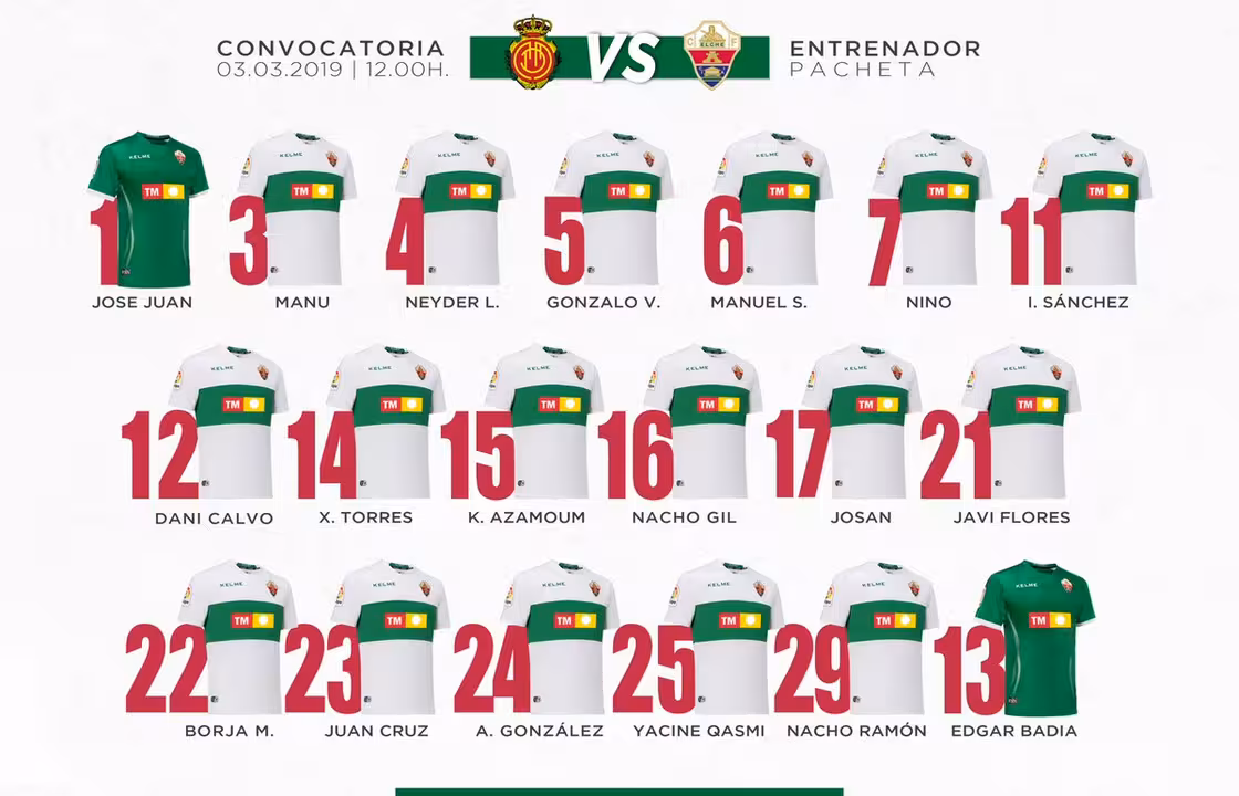 Convocatoria del Elche