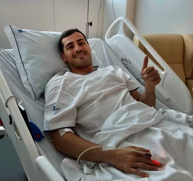 Casillas en el Hospital de Oporto