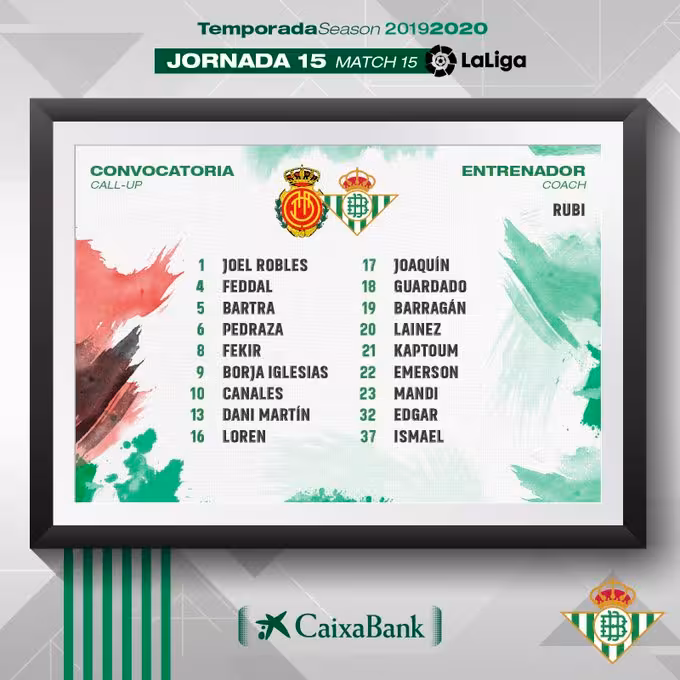 Convocatoria del Real Betis