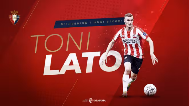 Toni Lato en el Osasuna