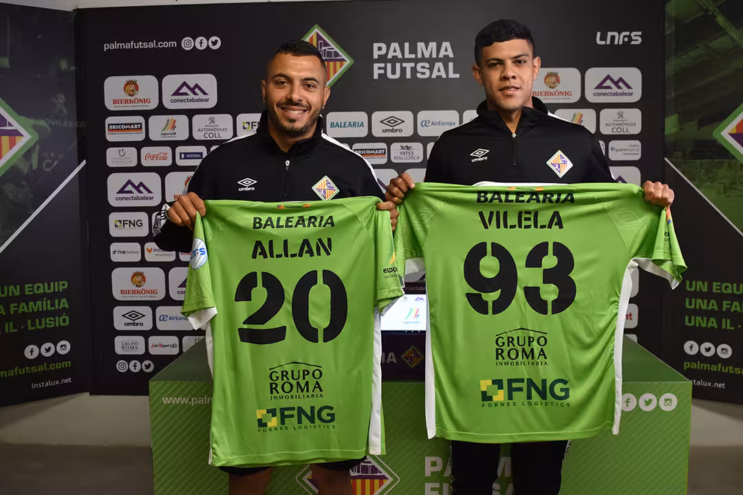 Allan y Vilela en el Palma Futsal