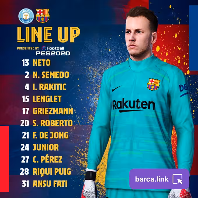 El once del Barça en Ca'n Misses