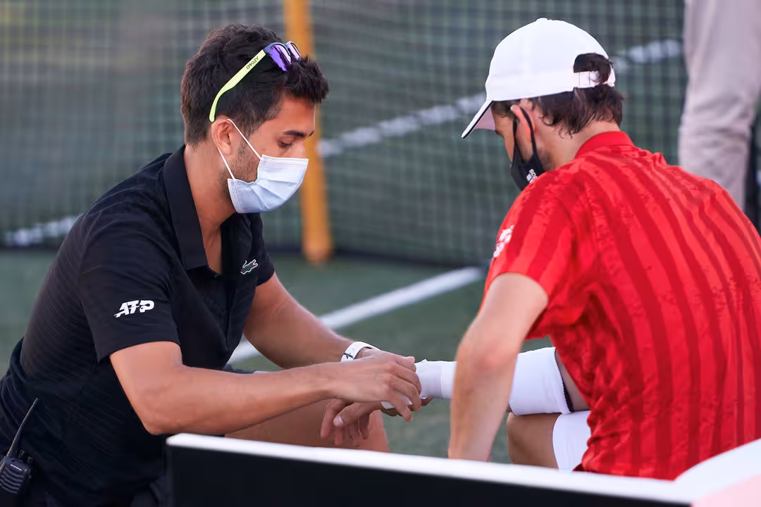 CALVIA, SPAIN - JUNE 22: Dominic Thiem of Austria ATP Mallorca Championships 2021 at Country Club de Santa Ponça on June 22, 2021 in Calvia, Spain. (Photo by Quality Sport Images)