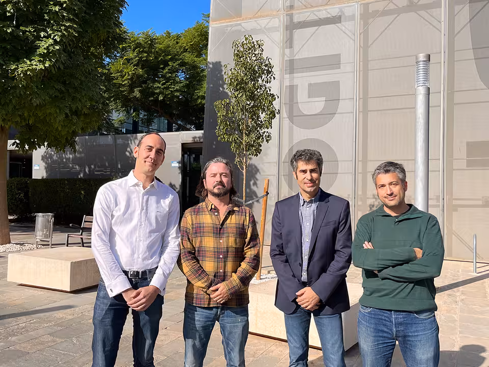 Sergio Martínez (Marketing Director Logitravel), Álvaro Martínez (CEO Mallorca Live), Joan Balaguer (CEO Logitravel) y Pau Forner (Director Comercial y Comunicación Mallorca Live).