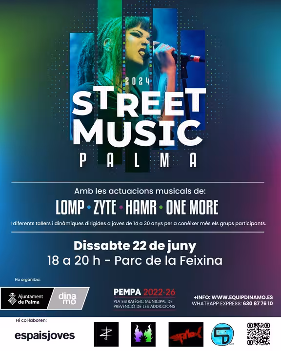 Cartel del evento 'Street Music Palma' por el Día Internacional de la Música.
AYUNTAMIENTO DE PALMA
21/6/2024