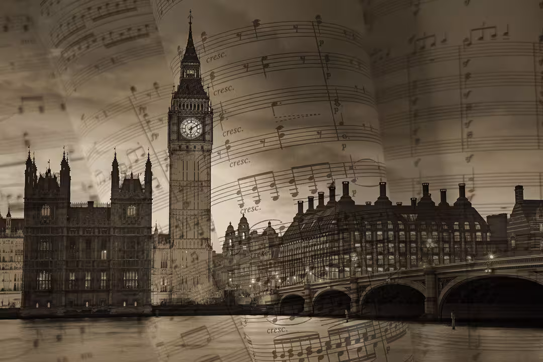 Big Ben and westminster bridge at dusk in London