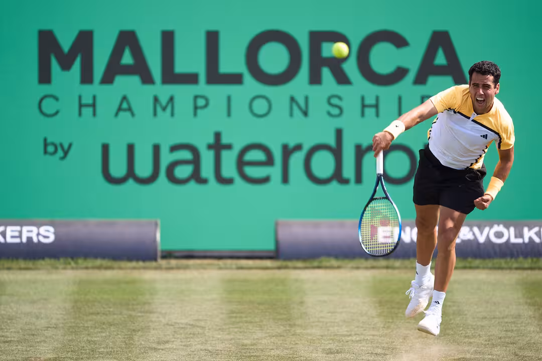 CALVIA, SPAIN - JUNE 24: ATP Mallorca Championships 2024 at Country Club de Santa Ponça on June 24, 2024 in Calvia, Spain. (Photo by Manuel Queimadelos/Quality Sport Images)