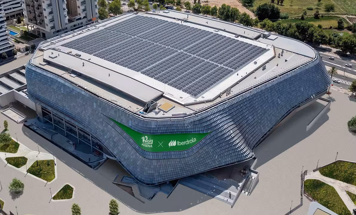 Acuerdo Iberdrola-Roig Arena (imagen cubierta fotovoltaica)