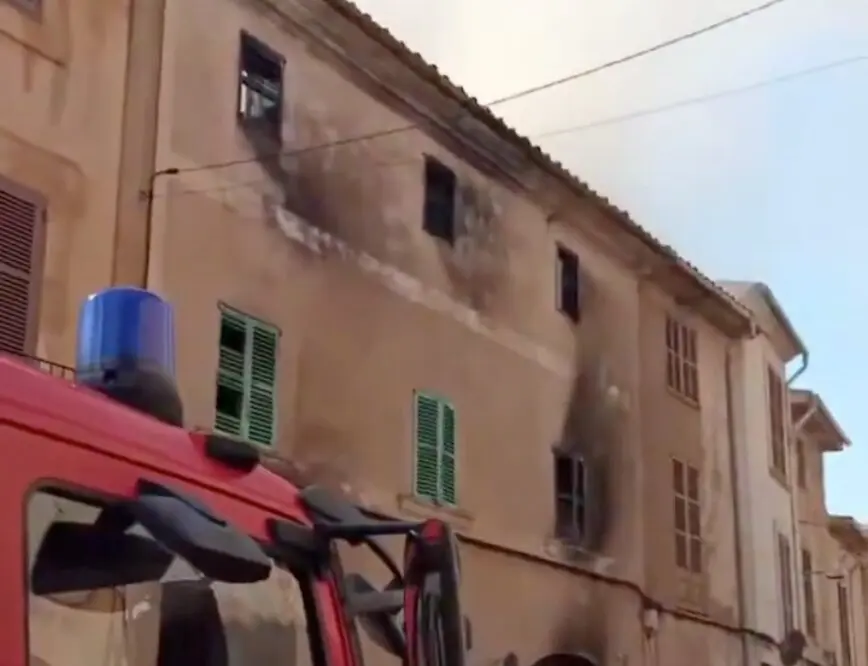 Vivienda en Llucmajor afectada por el incendio