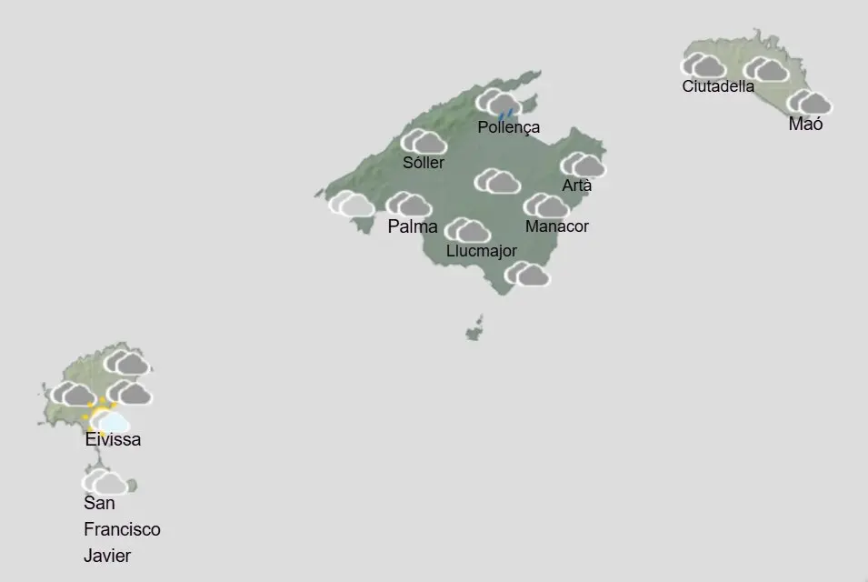 Aemet - Predicci&oacute;n del tiempo para el mi&eacute;rcoles 9 de septiembre en Baleares.