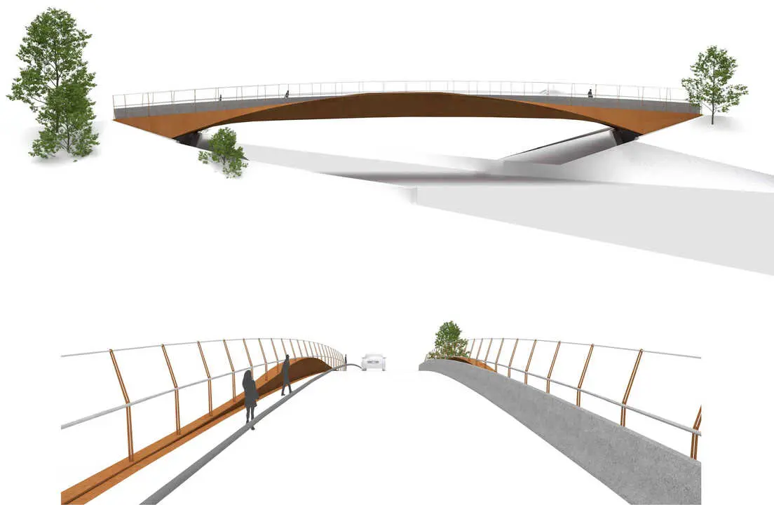 Imagen del proyecto del futuro puente en el camino de Els Moliners de Santa Maria.