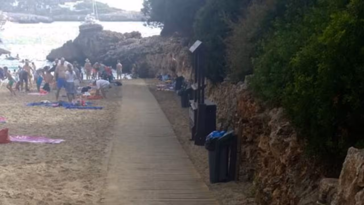 La nueva pasarela de Cala Gran