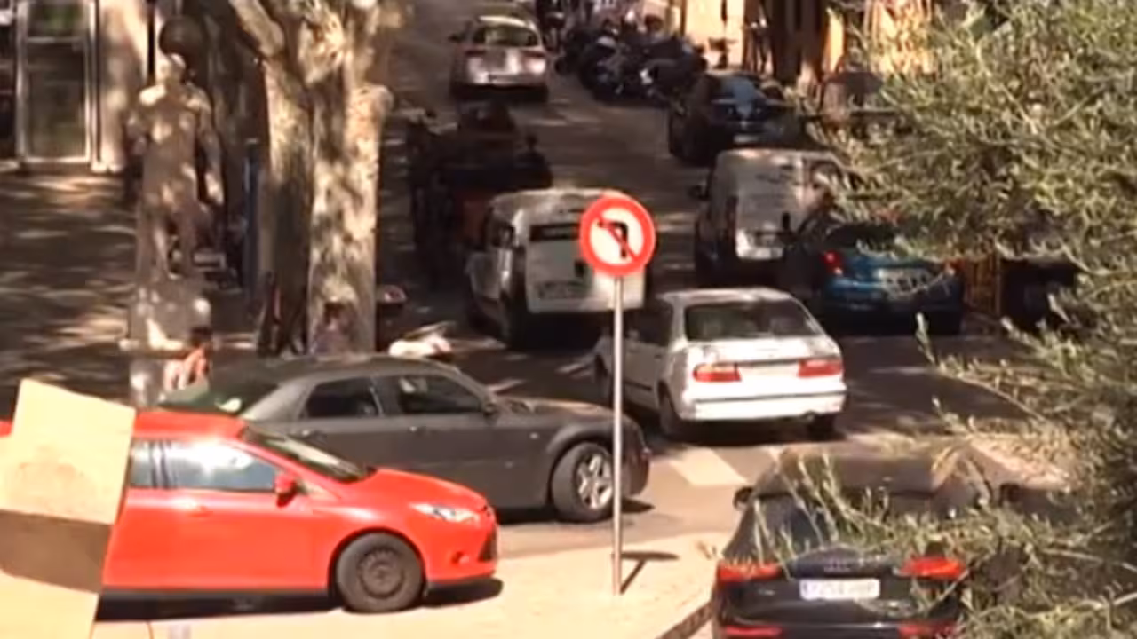 dia sin coches. asi estaba palma