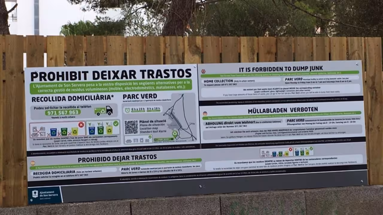cartel informativo de son servera