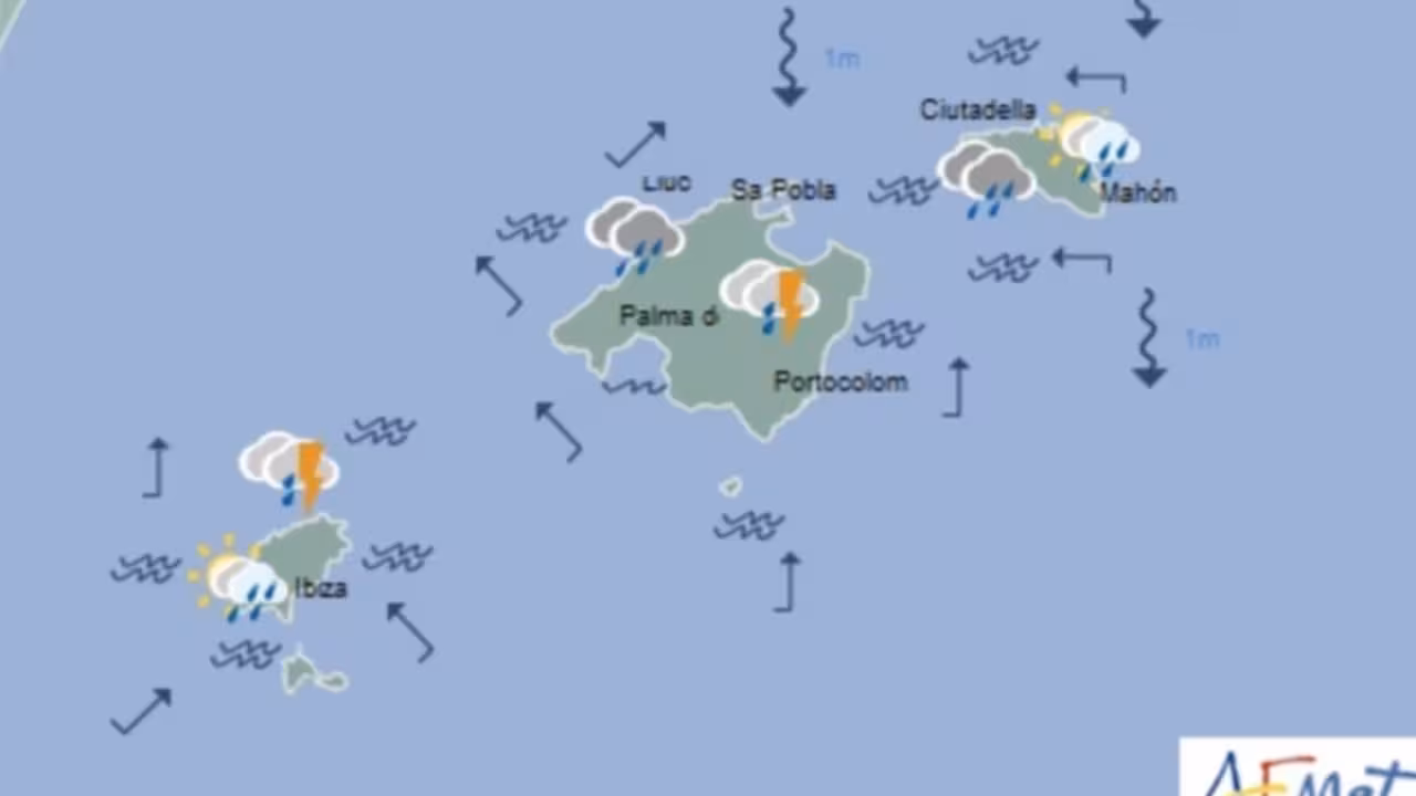 EL TIEMPO/Posibles precipitaciones débiles en Baleares
