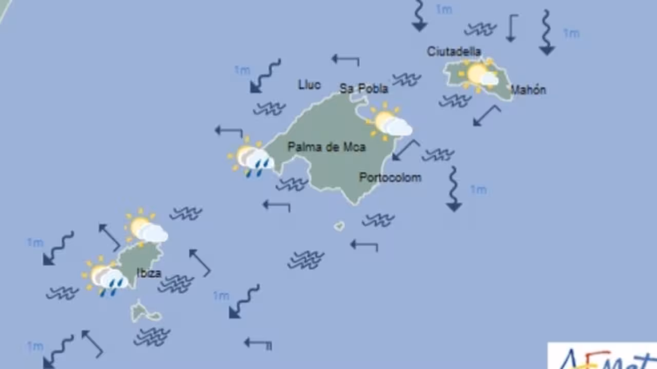 EL TIEMPO/ Cielo nublado en Baleares
