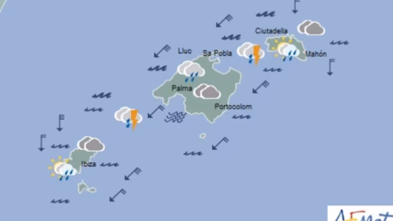 Tormenta y nubes en lunes