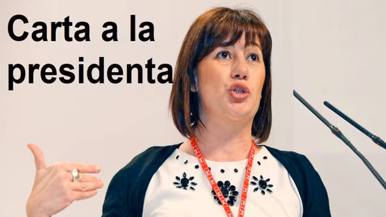 Carta a la presidenta Francina Armengol