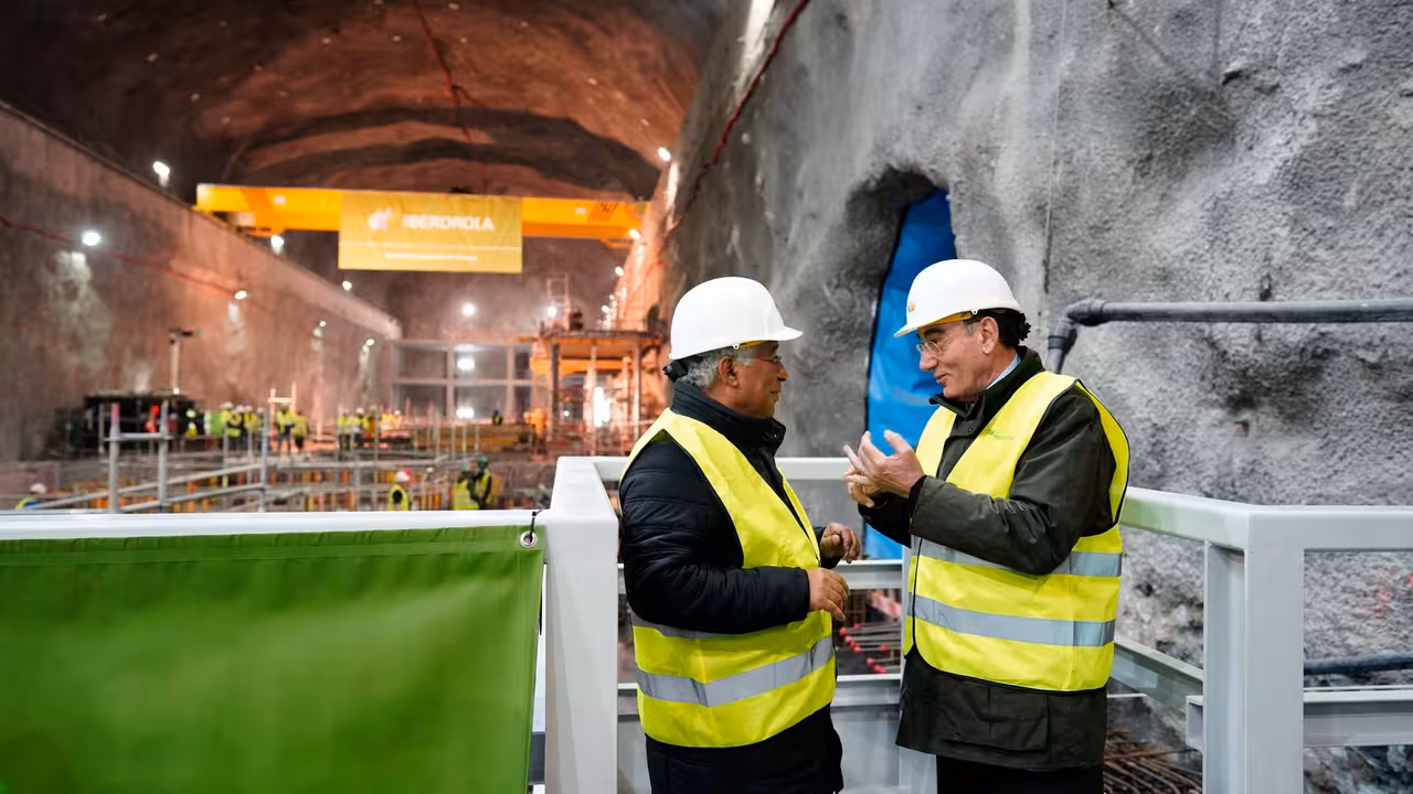 DAIVOES, PORTUGAL 28-I-20. VISITA DEL PRESIDENTE DE IBERDROLA Y EL PRIMER MINISTRO DE PORTUGAL PROYECTO ALTO TAMEGA. FOTO: JOSE RAMON LADRA..