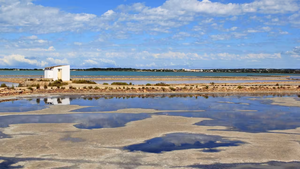 Ses Salines Formentera saltworks horizon balearic islands
