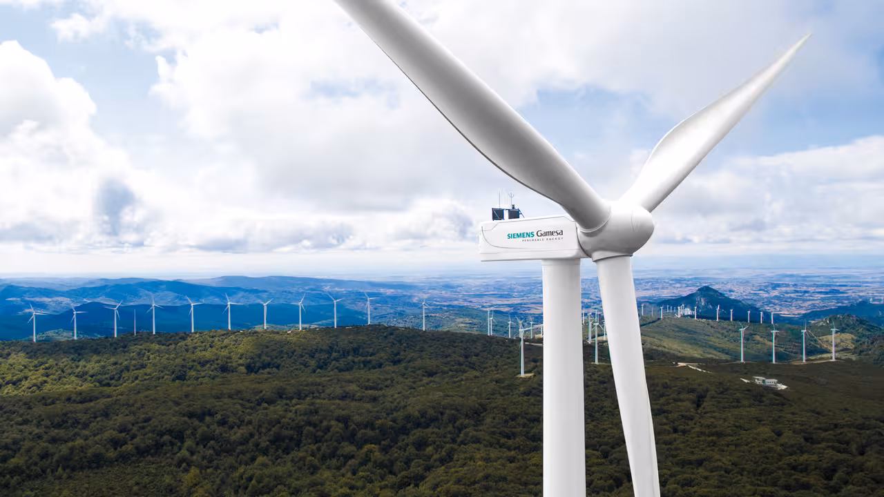Siemens Gamesa 3.X – SG 3.4-132 wind power plant. Installation year not available.