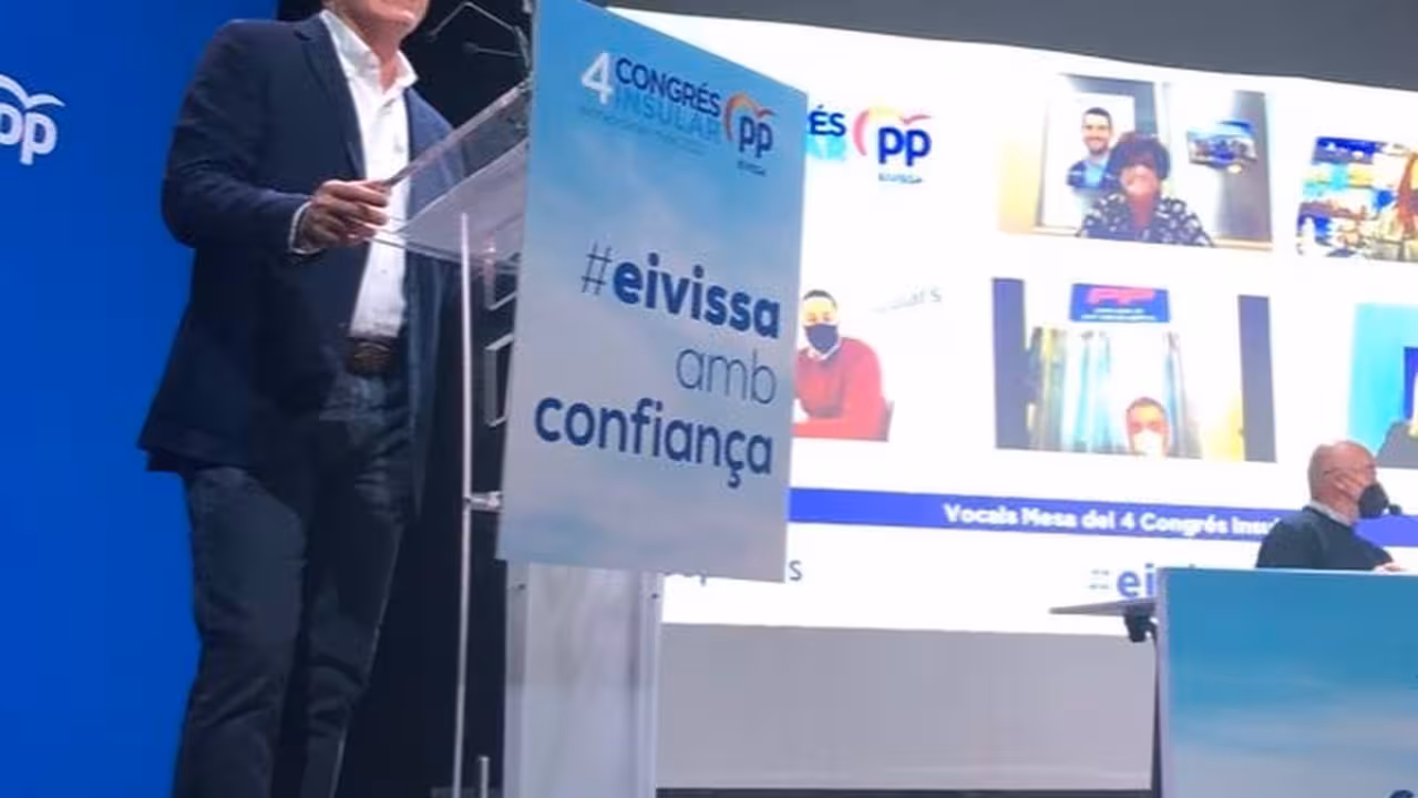 07/03/2021 El reelegido presidente del PP de Ibiza, Josep Marí Bosó..