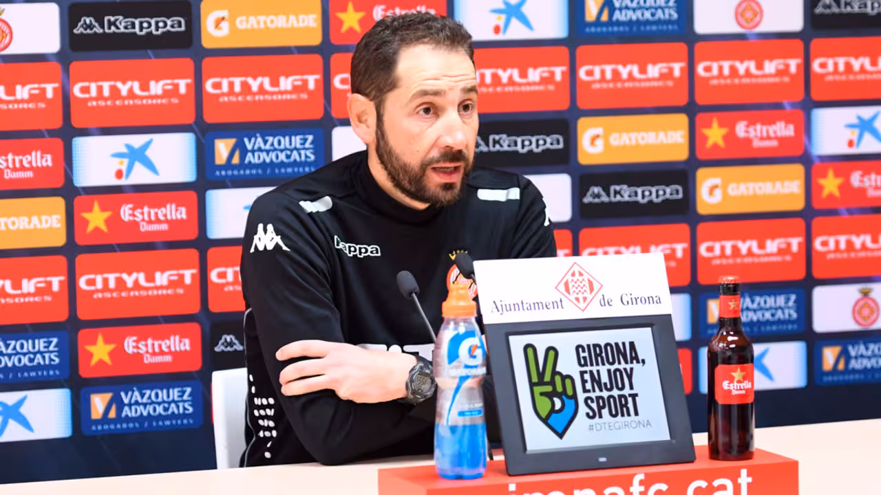 Pablo Machín en sala de prensa