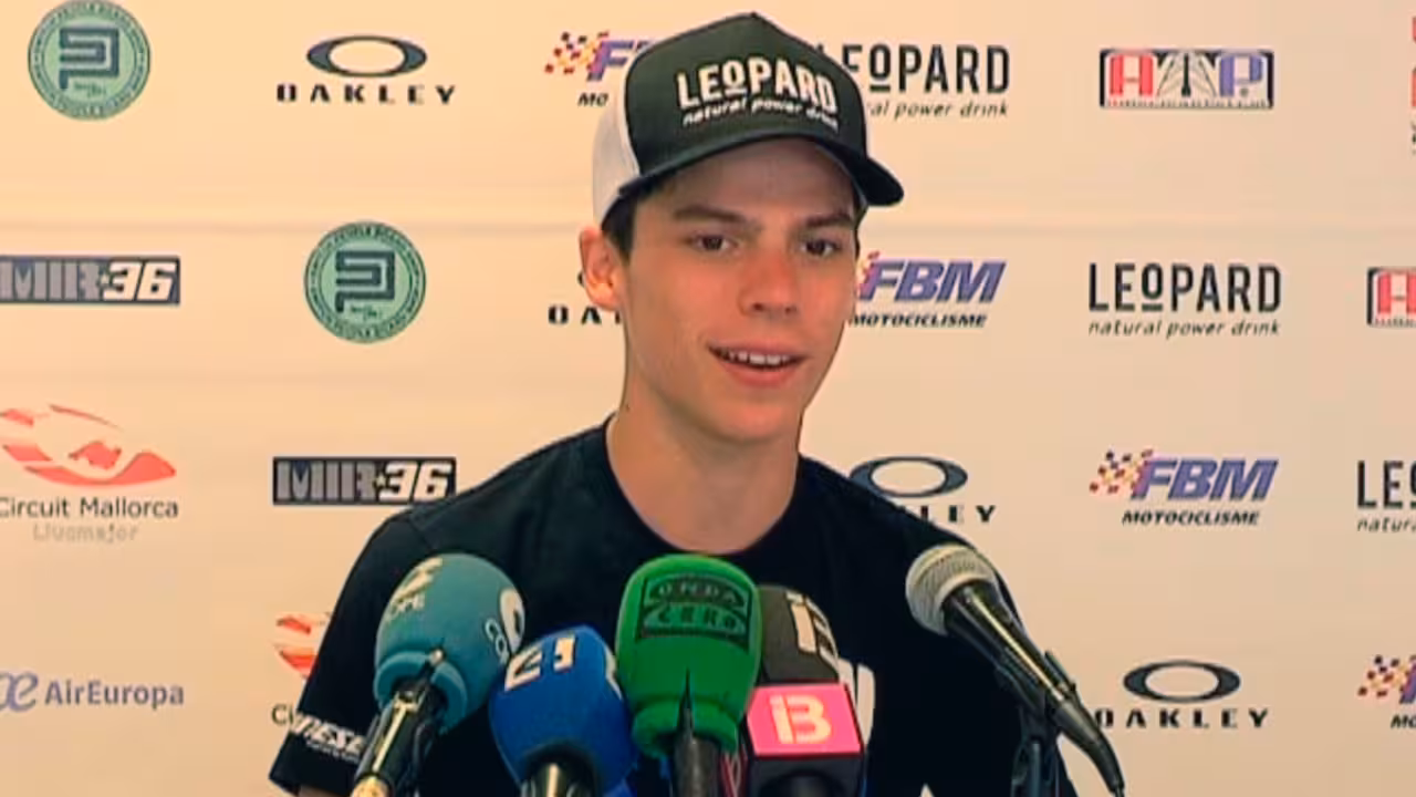 Joan Mir en rueda de prensa en Palma