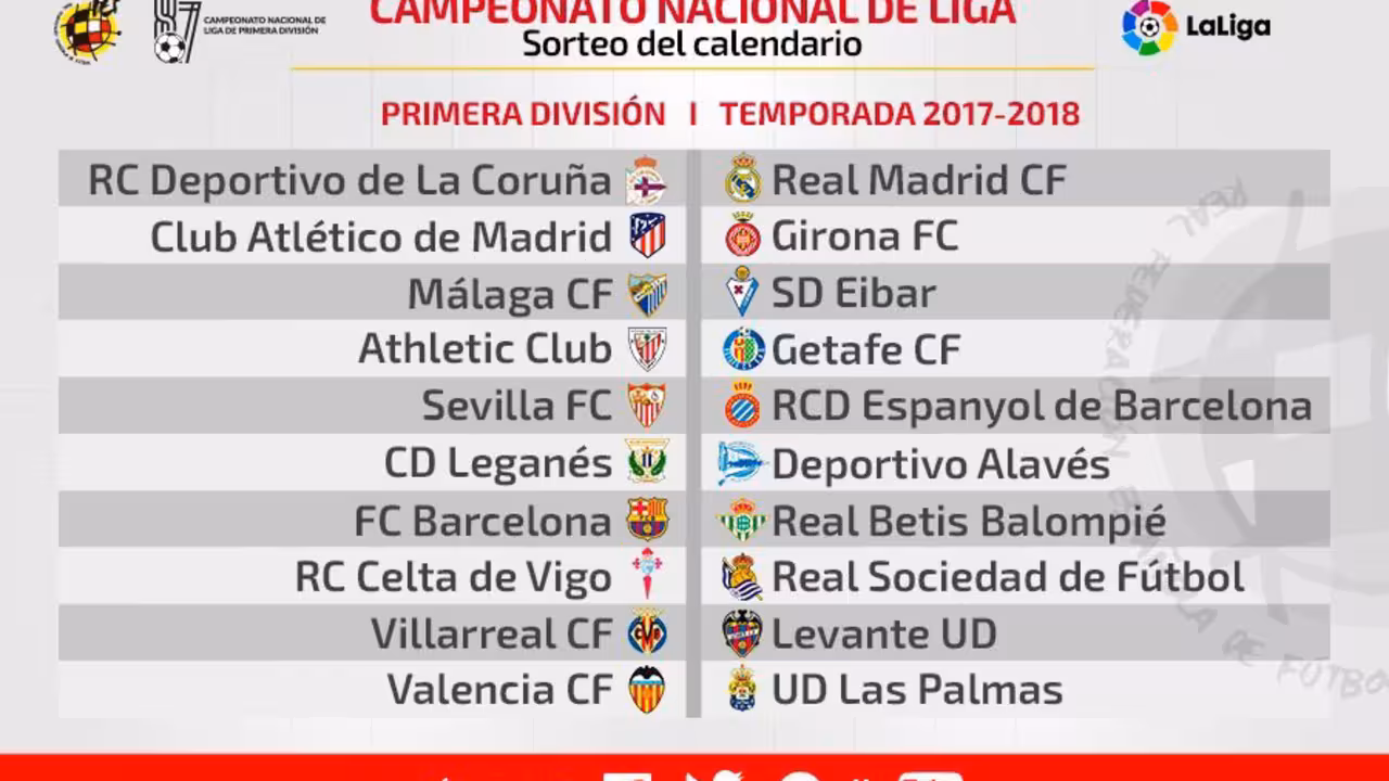 Calendario de Primera