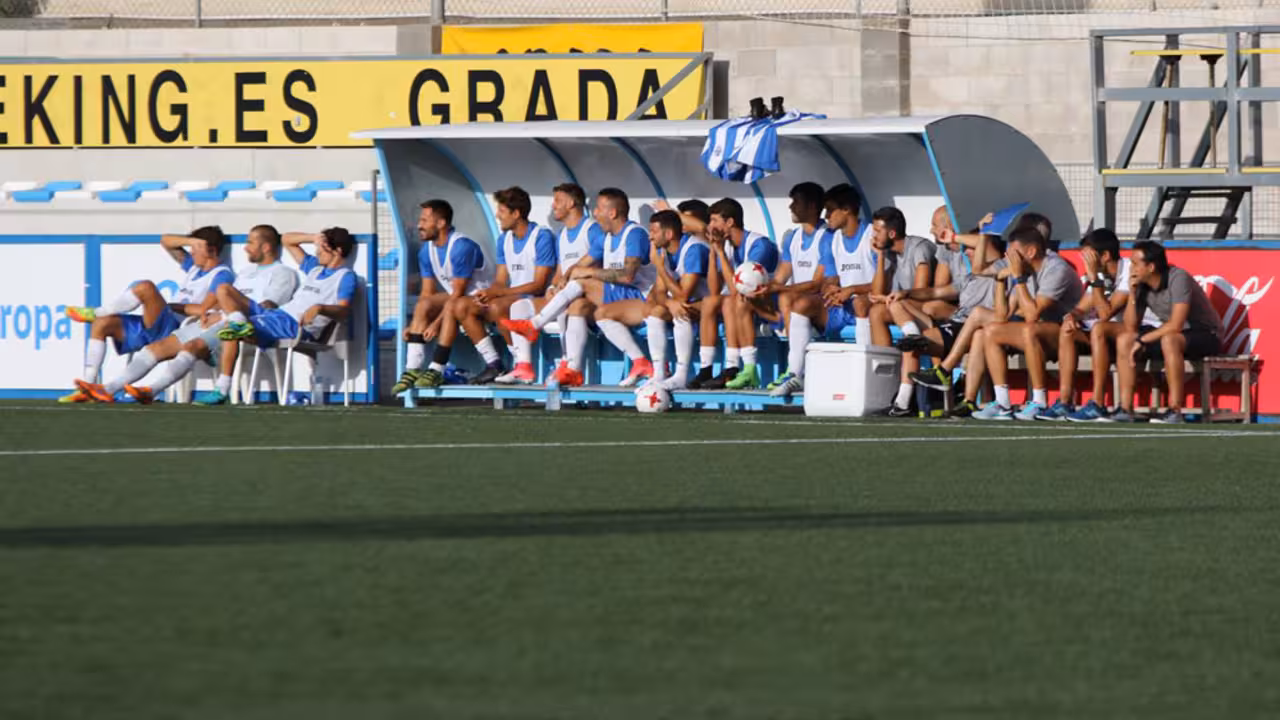 El banquillo del Atlético Baleares