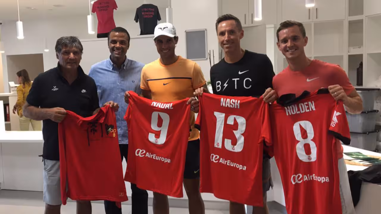 Nash en Manacor con Rafel Nadal
