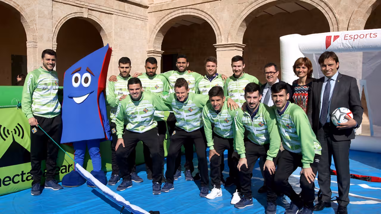 Palma Futsal con el futbolin