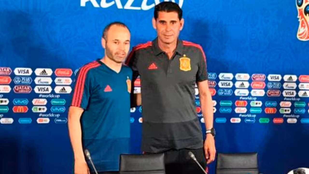 Hierro con Iniesta