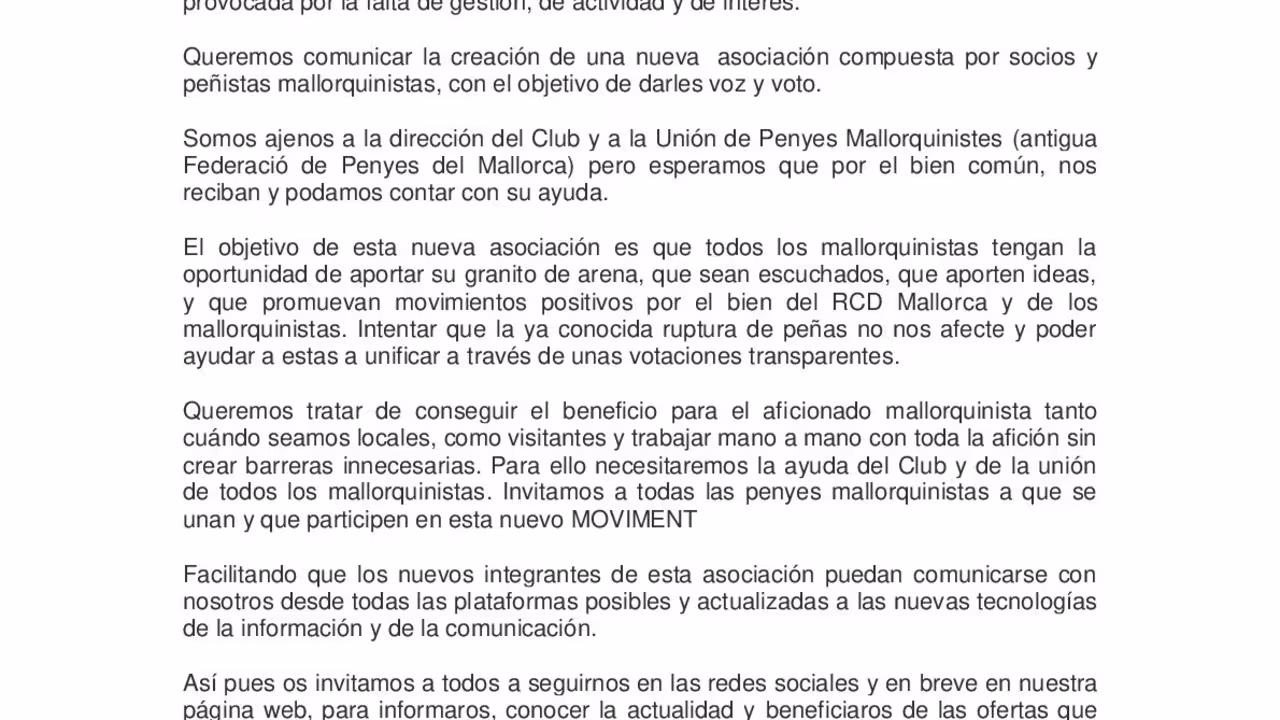 Comunicat Oficial