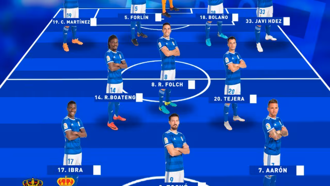 El once del Real Oviedo ante el Mallorca