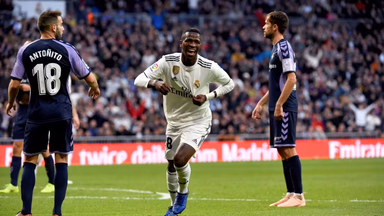Vinicius marca ante el Valladolid