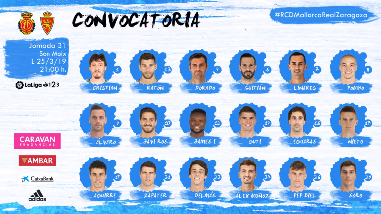 Convocatoria del Real Zaragoza