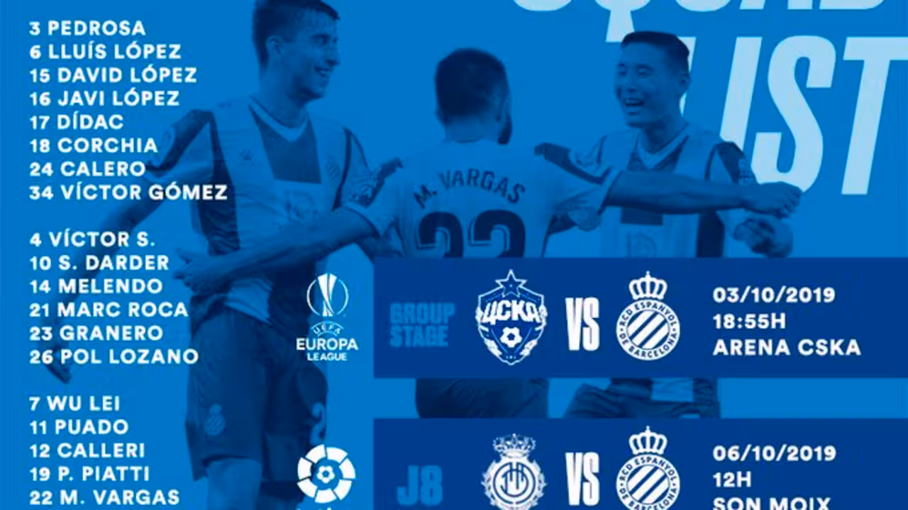 Convocatoria del RCD Esoanyol